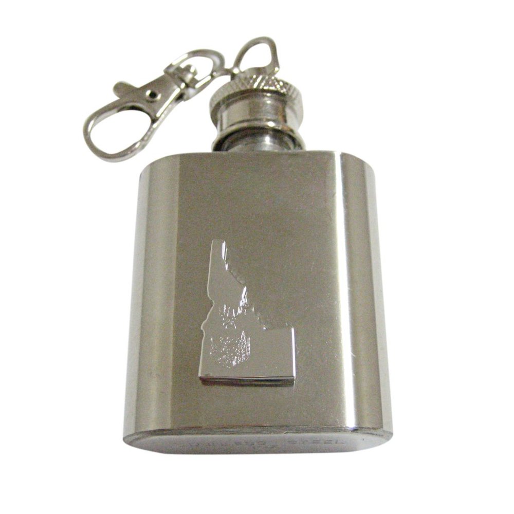 Idaho State Map Shape 1oz Keychain Flask - image 1